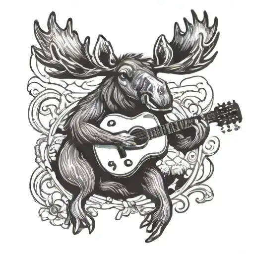 Moose Playing Guitar
