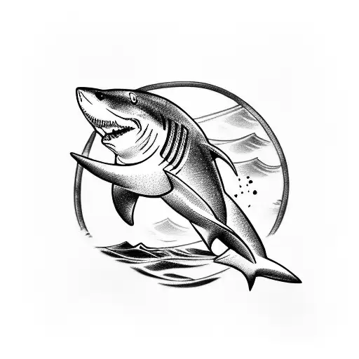 Surf Board With Shark Marks