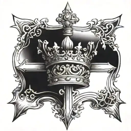 Cross With King's Crown