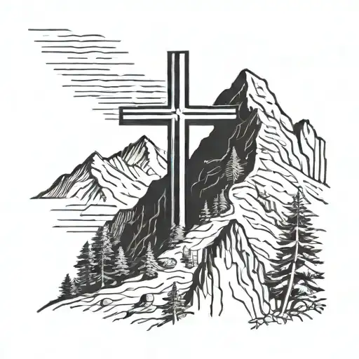 Cross On Mountain