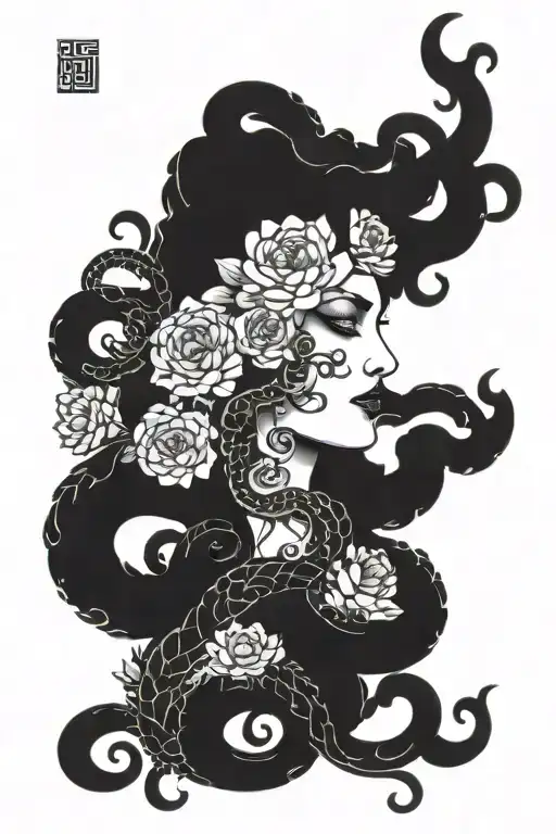 Floral Medusa Profile