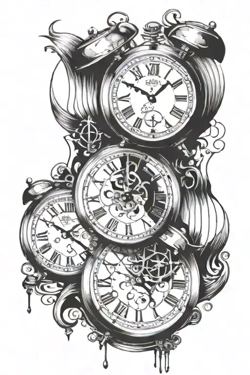 3 Clocks Vertical Line