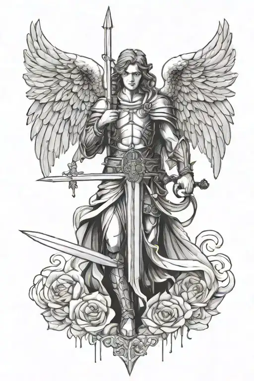 Archangel Holding A Sword