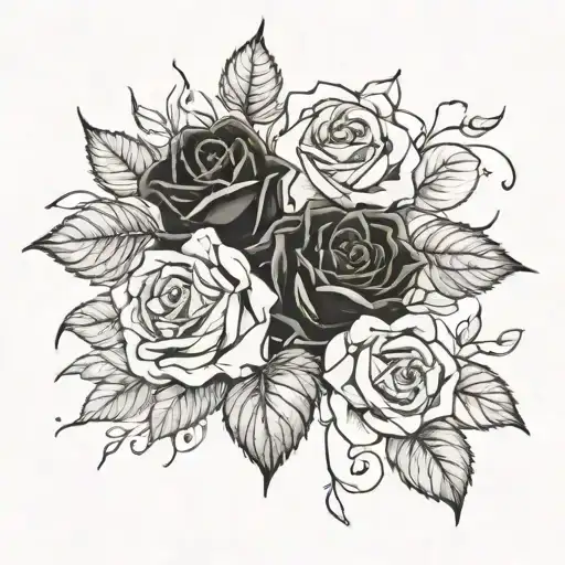 Black Roses Mayflowers