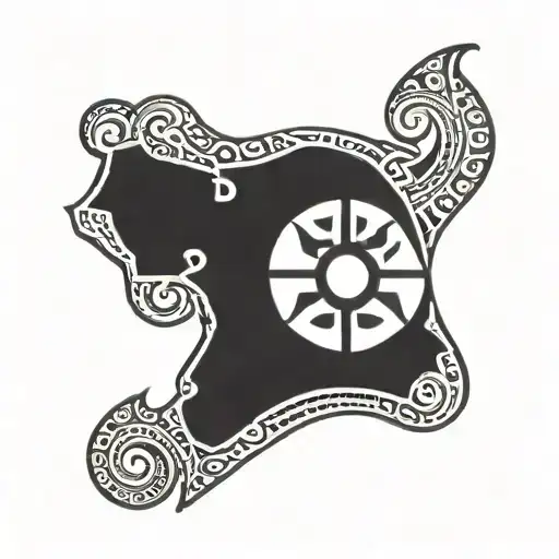 Adinkra Symbol Shoulder Sleeve- Africa Continent Eye