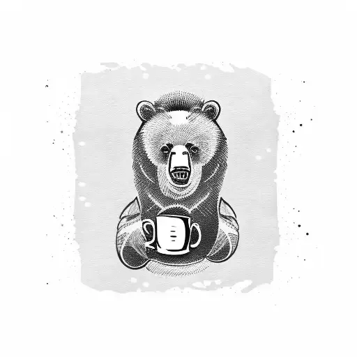 Bear Holding A Mug Of Beer