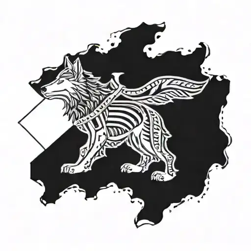 Wolf Of Ethiopia In Ethiopia Flag