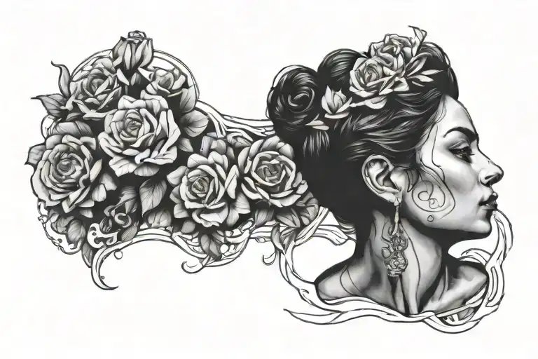 Human Portrait Tattoo Design