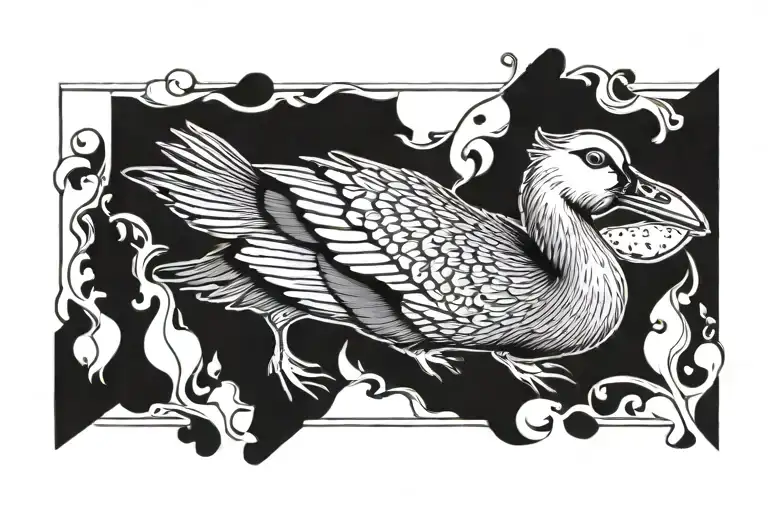 Gloomy Goose In A Playing Card Design Featuring
