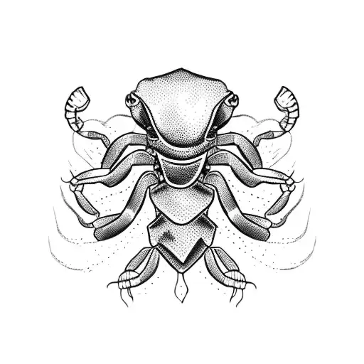 Scorpion With Flowers And 17