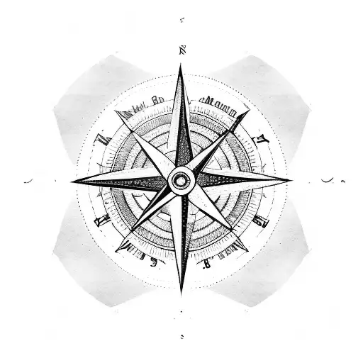 A Compass With Cardinal Points Adding A Hourglass