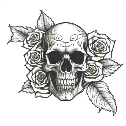 Skull Rose Blooming