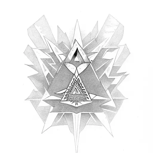 Illuminati Symbol With Lighting Strikes