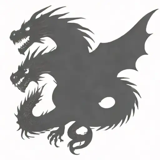 Bipolar Affectivity Dragon Two Heads Looking