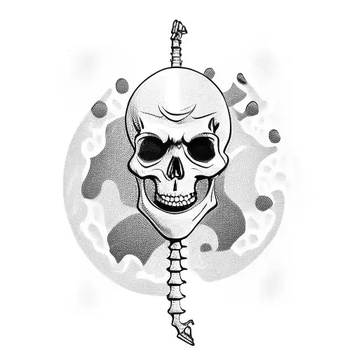 A Skeleton Holding A Revolver To His Head