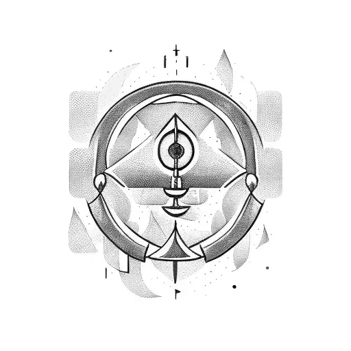 A Strong Libra Symbol Surrounded By Musical Symbols