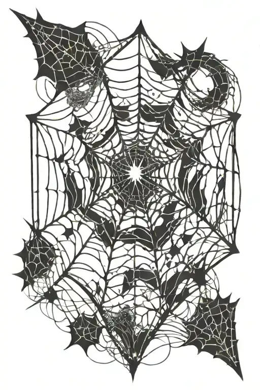 Spider Web With A Star Sign Inside