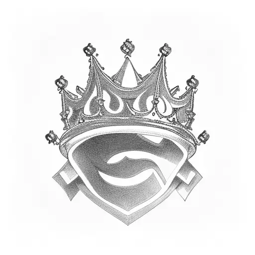 Letter S Wearing Crown