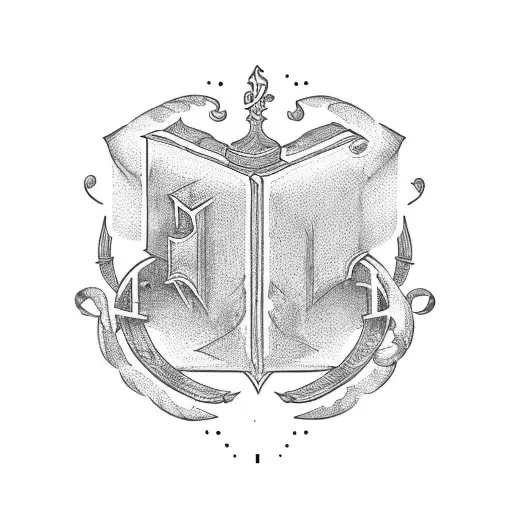 Roman Numeral 197 With You-n-me In Cursive In The Middle