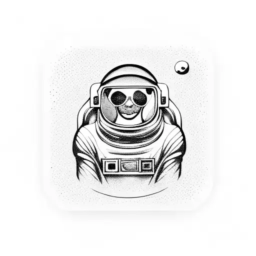 An Astronaut Floating In The Middle Of The Space