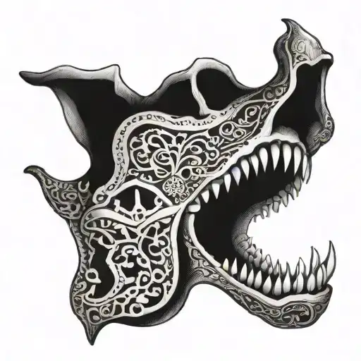 Dog Jaw Bone Adorned