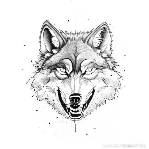 Angry Wolf In The Forest Full Arm