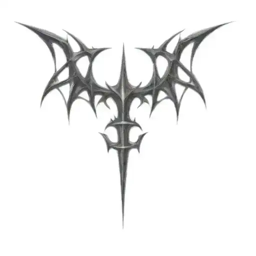 The Logo Of A Black Metal Band Medieval