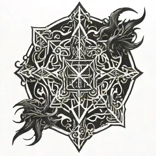 Azrael Logo Black Metal Castle