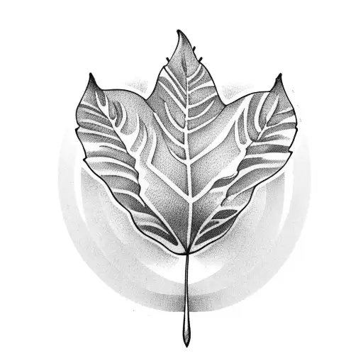 Tropical Leaf On The Forarm