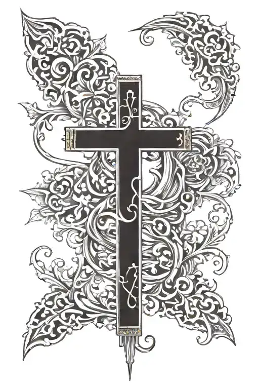 Cross With Bible Verse Written