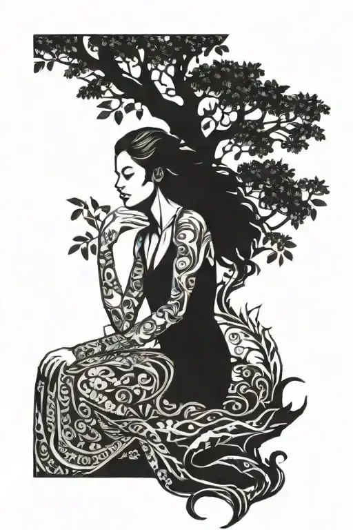 Tree Of Life Woman Sitting