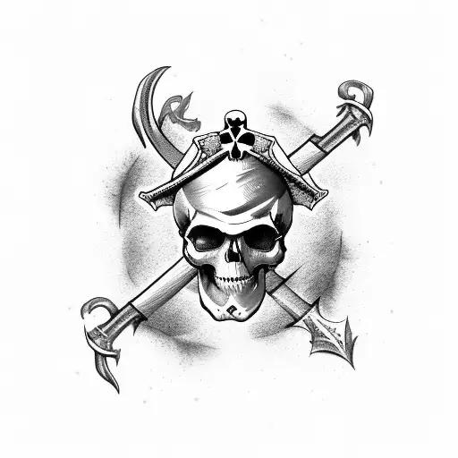 Pirate Skull With Crossed Tridents