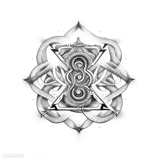 Hourglass Death Tenticles Sacred Geometry