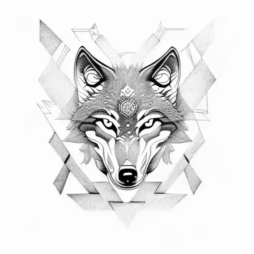 Wolf With A Valknut