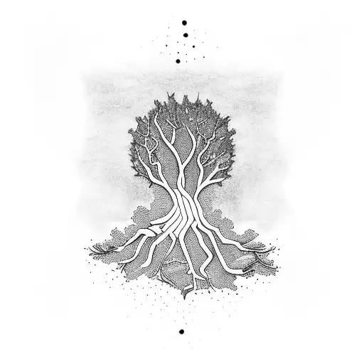 A Cosmic Tree With Roots Made Of Plumbing Pipes