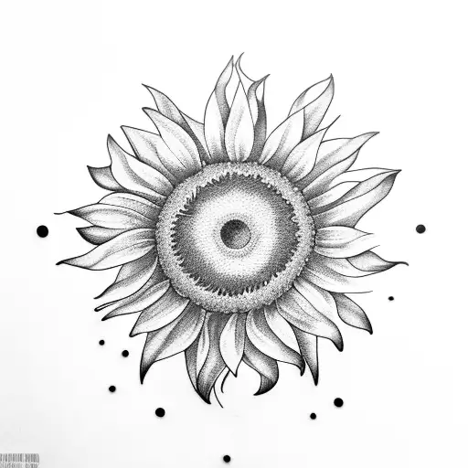 Sunflower With The Name Madison As Stem