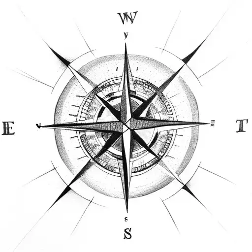 A Compass With A Road