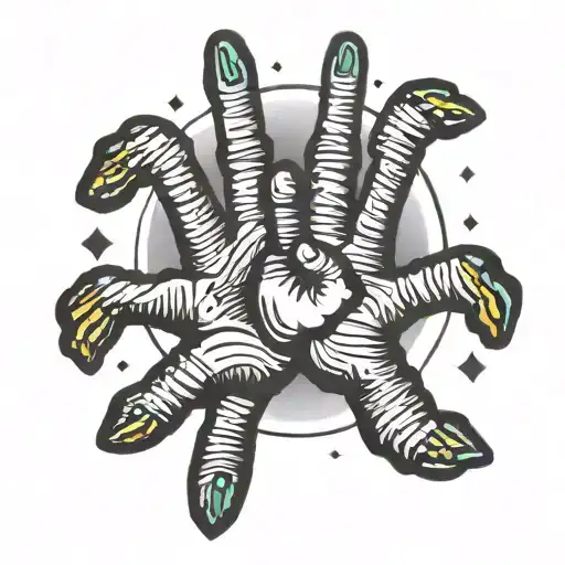 Rainbow On Top Of Raising Hands Emoji