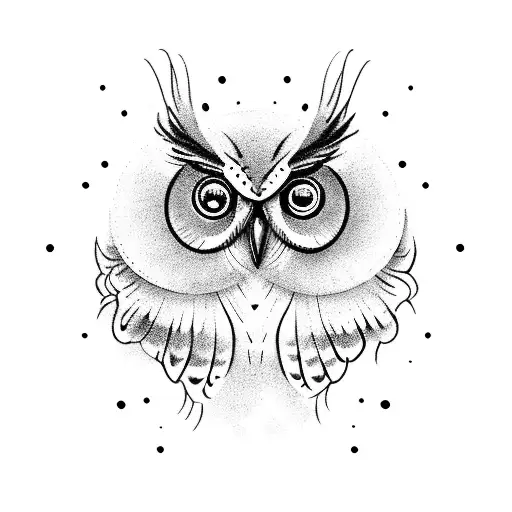 Owl Eyes Into A Butterfly Silouette