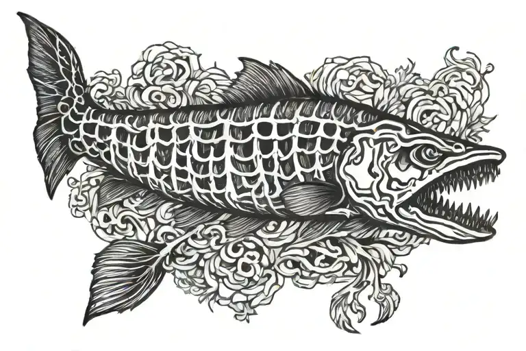 King Salmon Skeleton