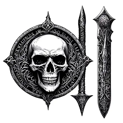 Valar Morghulis Skull Coin And Kniffe