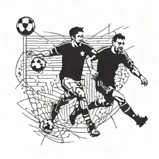 Combine Elements Of Football And Military Soldiers In A Dynamic Action Pose