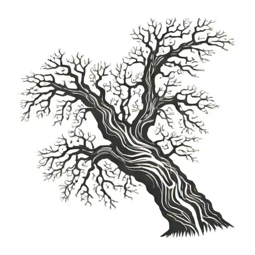 Tree Without Leaves Growing