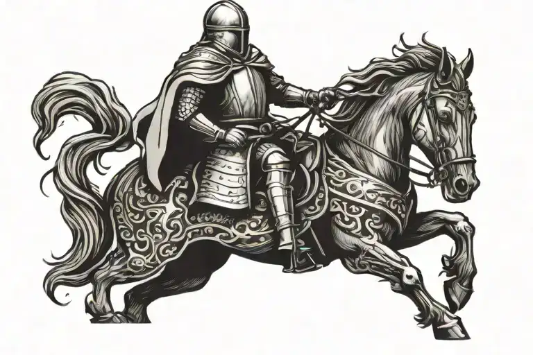 Knight Riding A Horse