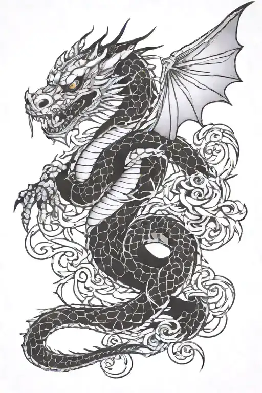 Dragon W Mask Split In Half