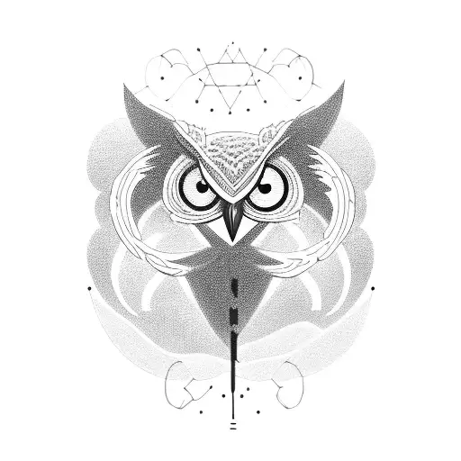 Noah Oliver Hebrew Writing Whit Shape Of An Owl