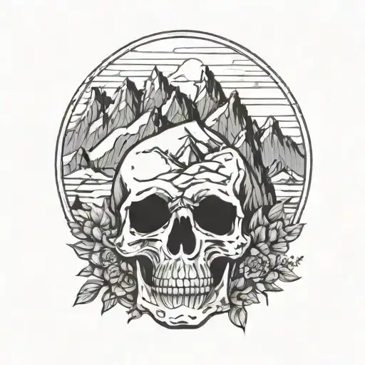 Mountain And Skull