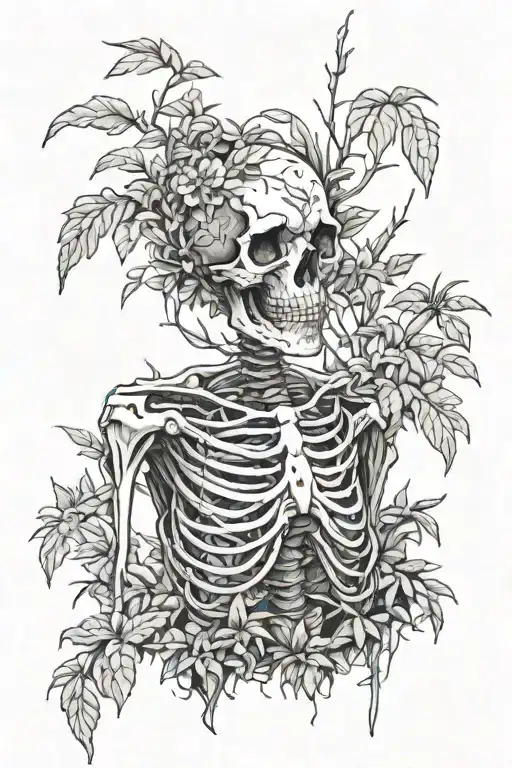 Skeleton Overgrown Jungle