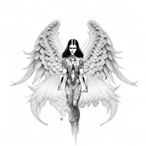 Angel With A Chain Of The Numbers 361