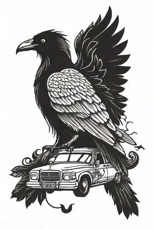 Hearse And Raven
